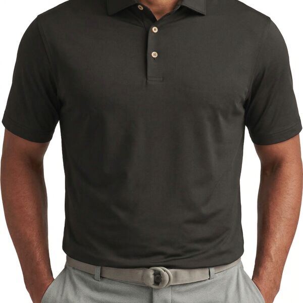 Peter Millar Men's Solid Performance Polo - Self Collar Thumbnail